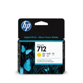 Картридж HP 712 (yellow), 29 мл 
