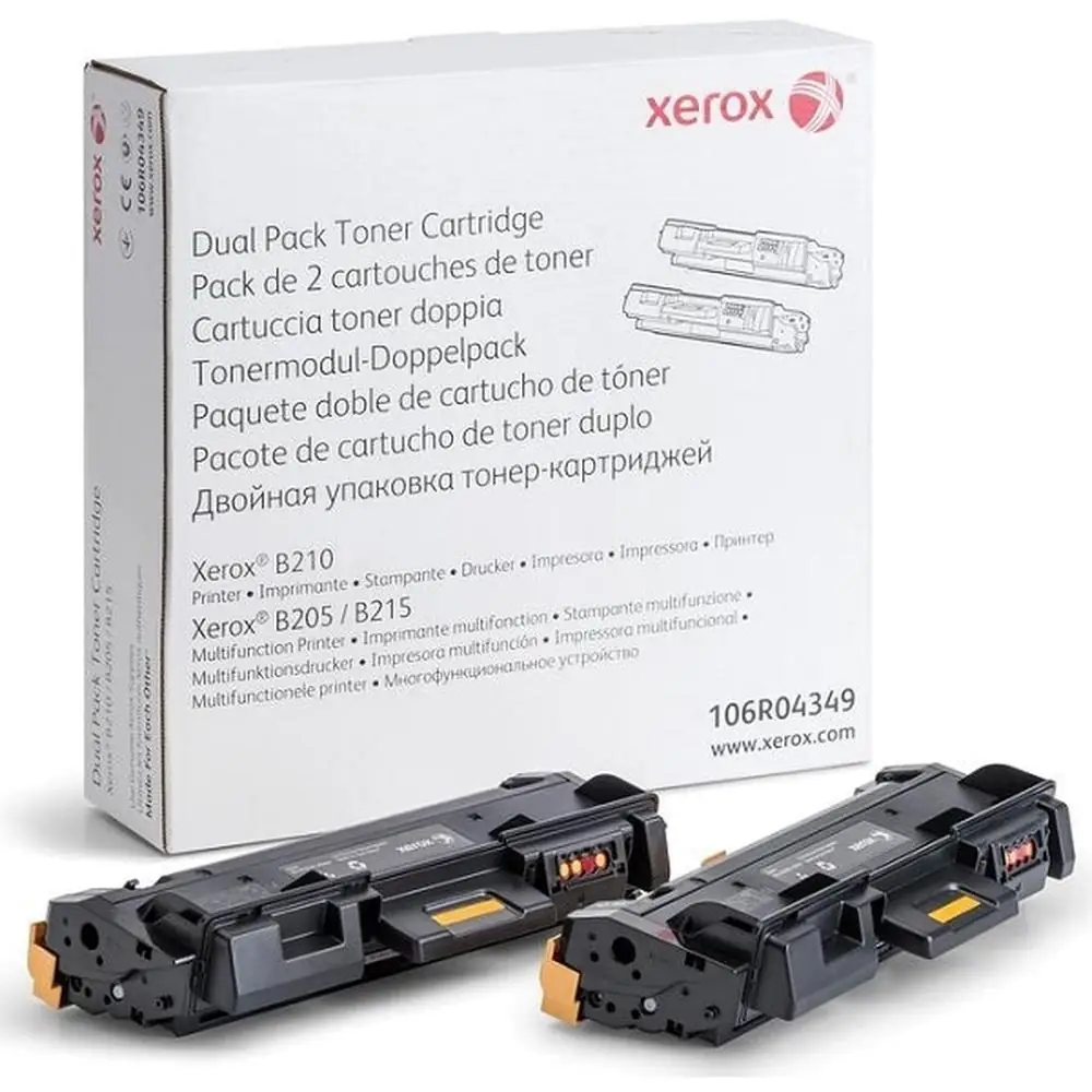 Тонер-картридж Xerox Toner Cartridge,черный, (2 шт. x 3000 стр.) 