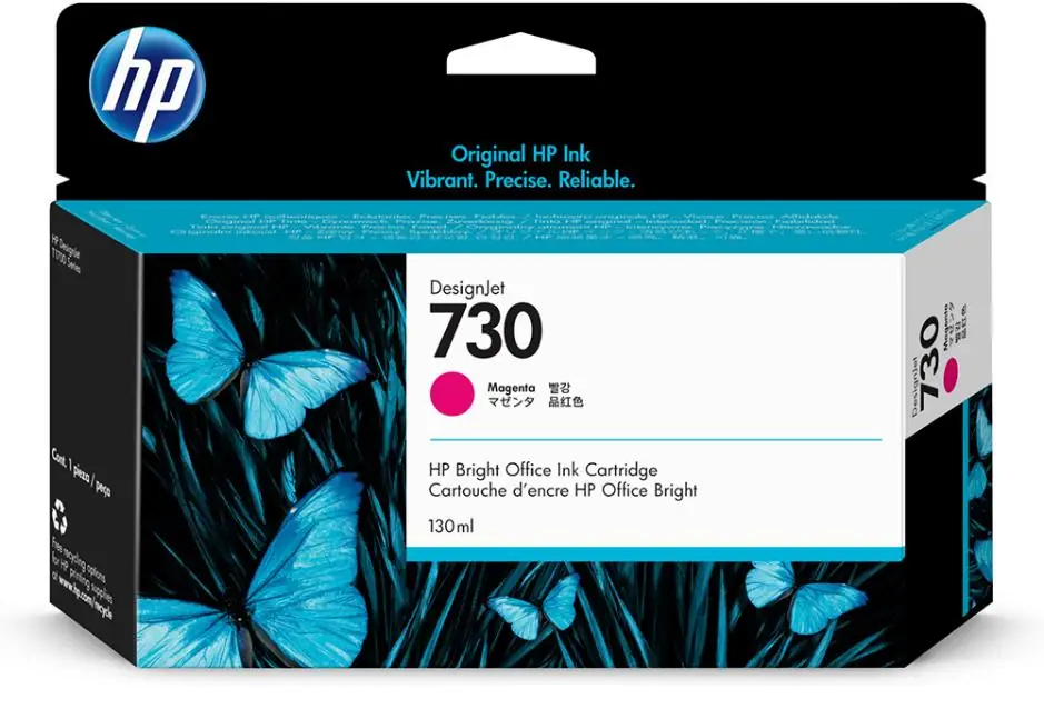 Картридж HP 730 (magenta), 130 мл 