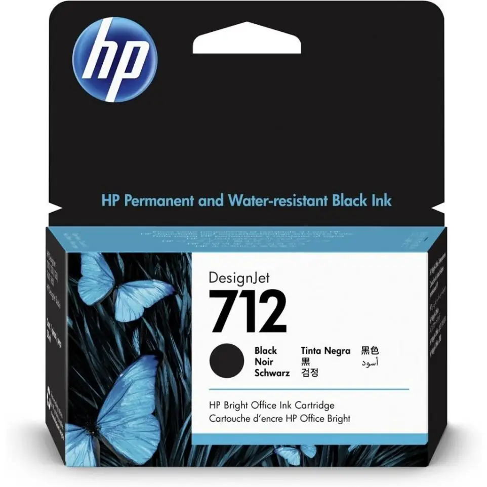 Картридж HP 712 (black), 38 мл 
