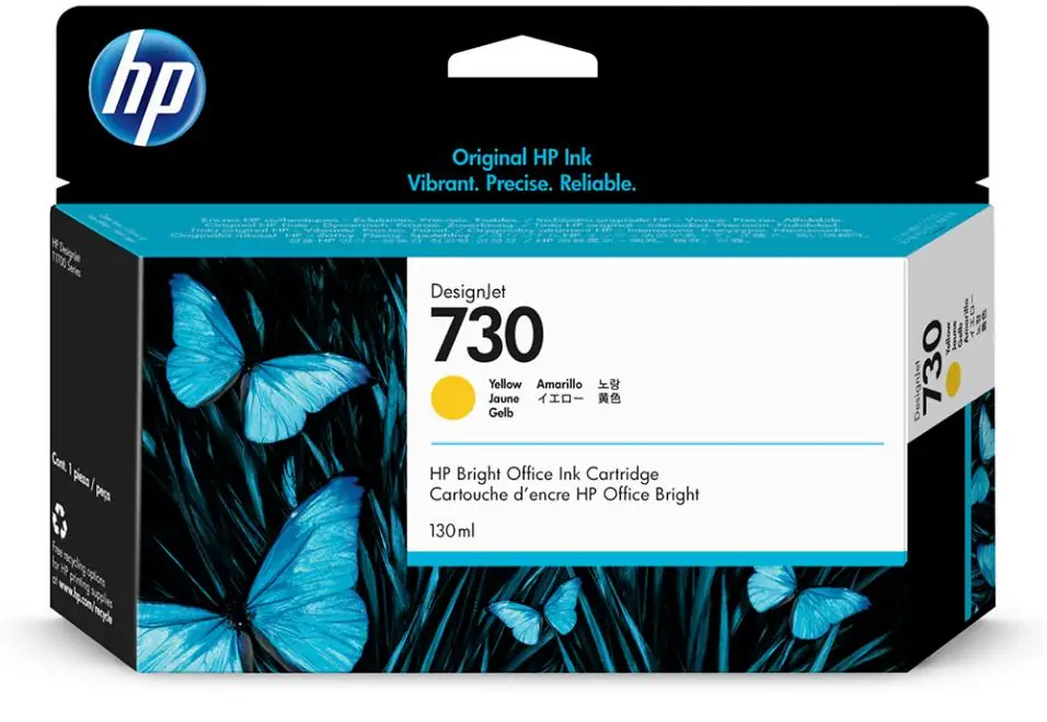 Картридж HP 730 (yellow), 130 мл 