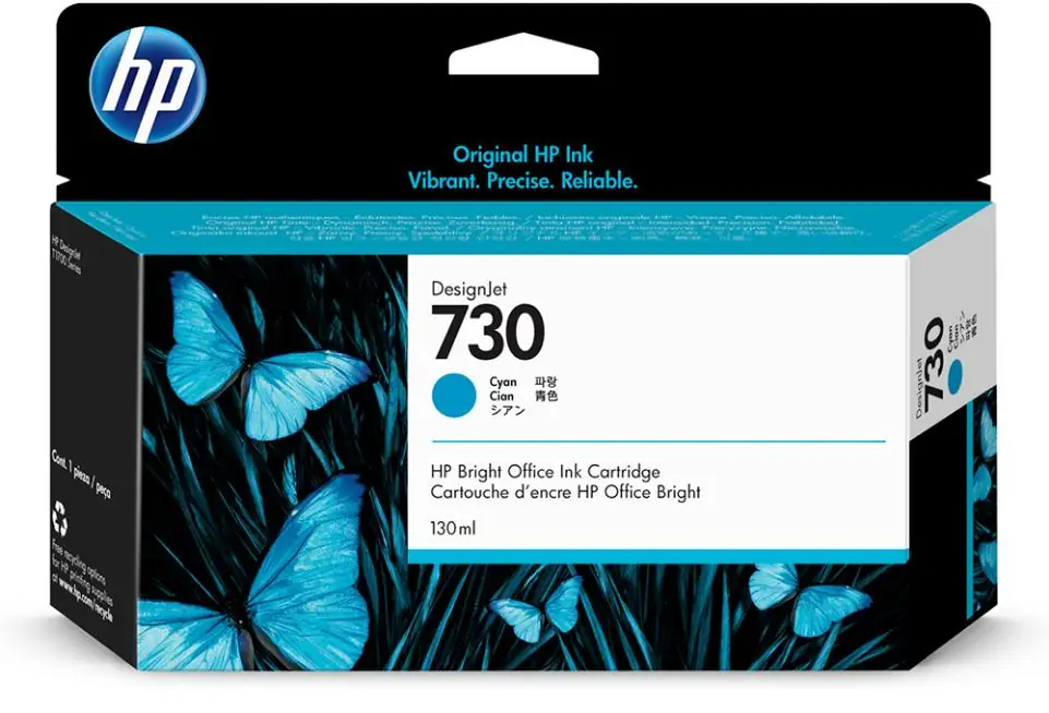 Картридж HP 730 (cyan), 130 мл 