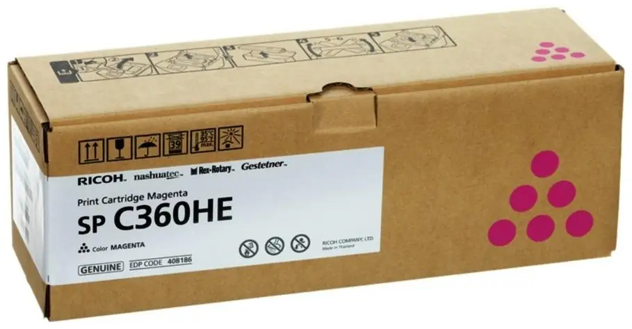 Тонер-картридж Ricoh Print Cartridge SP C360HE (magenta) 
