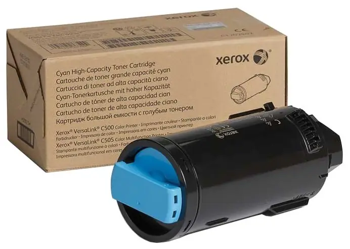 Тонер-картридж повышенной емкости для Xerox VersaLink C500/505, голубой, (5200 стр.) 